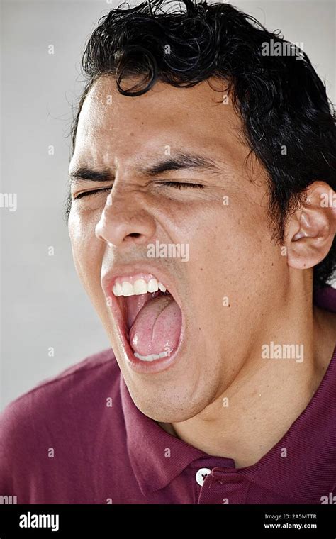 Mad Middle Aged Male Stock Photo - Alamy