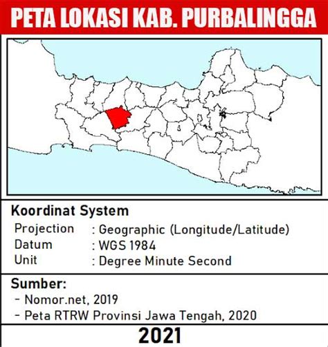 Peta Kabupaten Purbalingga Lengkap 18 Kecamatan Uspaceid