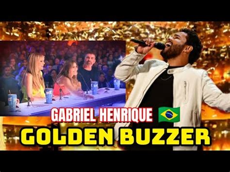 BRASILEIRO GABRIEL HENRIQUE GANHA BOTÃO DOURADO GOLDEN BUZZER NO