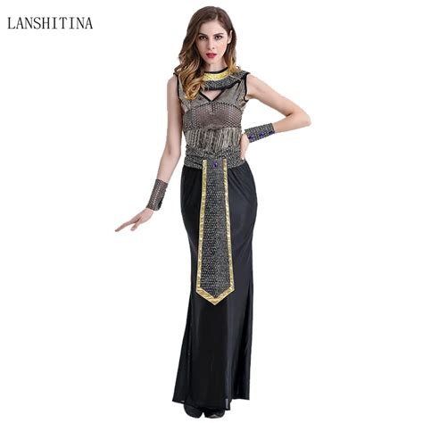 LANSHITINA 3 pièces de luxe Sexy égyptien cléopâtre Costume dames