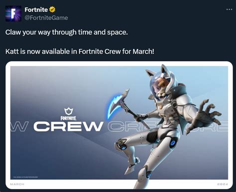 Fortnite Reveals The March Crew Pack Katt Fortnite News