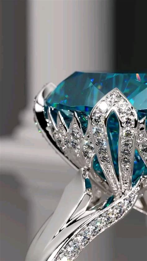 Blue Diamond 💍 In 2024 Jewelry Rings Unique Diamond Jewelry Designs Gold Rings Fashion