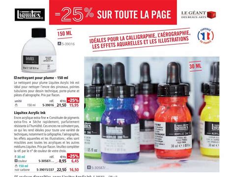 Promo Nettoyant Pour Plume 150 Ml Liquitex Acrylic Ink chez Le Géant