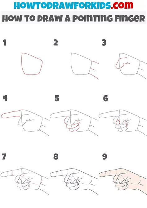 How to Draw a Pointing Finger Step by Step - Drawing Tutorial | How to ...