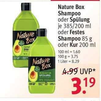 Nature Box Shampoo Oder Sp Lung Oder Festes Shampoo Oder Kur Angebot