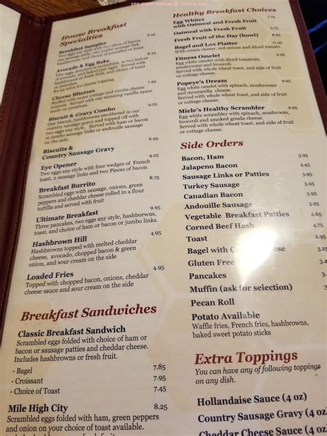 Online Menu Of Caf Miele Restaurant Orland Park Illinois 60467 Zmenu