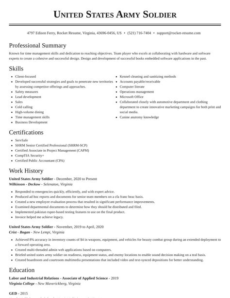 Usmc Professional Resume Template