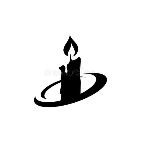 Candle Light Flame Logo Design Illustration Stock Vector - Illustration ...