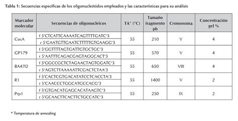 Análisis de los marcadores SCAR