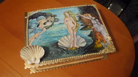 Birth Of Venus Handpainted Cake Decorated Cake By CakesDecor