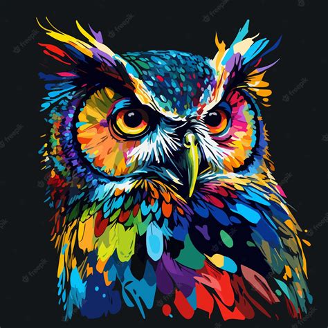 Colorful Owl Print