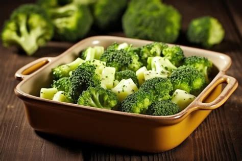 Premium Photo Smoked Broccoli Florets In A Rustic Ceramic Dish