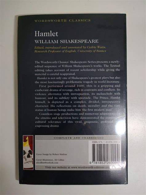 Hamlet By William Shakespeare Wordsworth Classics Drama Plays