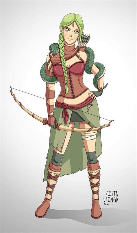 Freya - Half-Dryad Ranger | Ranger, Fantasy character design, Dryads