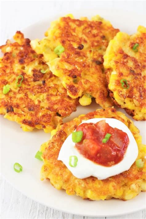 Easy Cheesy Corn Fritters • Now Cook This
