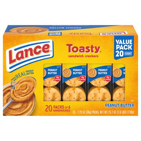 Save On Lance Toasty Peanut Butter Sandwich Crackers Value Pack 20 Ct