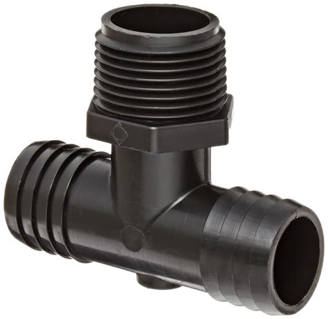 Thogus Polypropylene Tube Fitting Tee Black 3 16 Barbed X 3 16