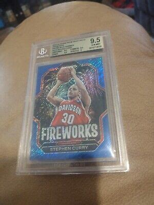 Prizm Draft Stephen Curry Blue Shimmer Fireworks Warriors