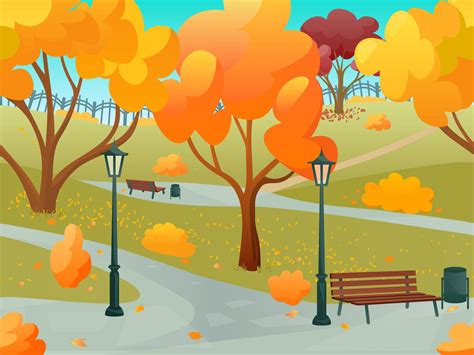 Autumn Park Landscape 462191 Vector Art At Vecteezy