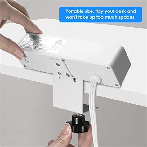 ANNQUAN Desktop Clamp Power Strip With 4 USB Ports Desk Mount Power