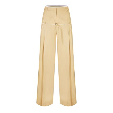 Jacquemus Le Criollo Wide Leg Trousers Women Beige Flannels