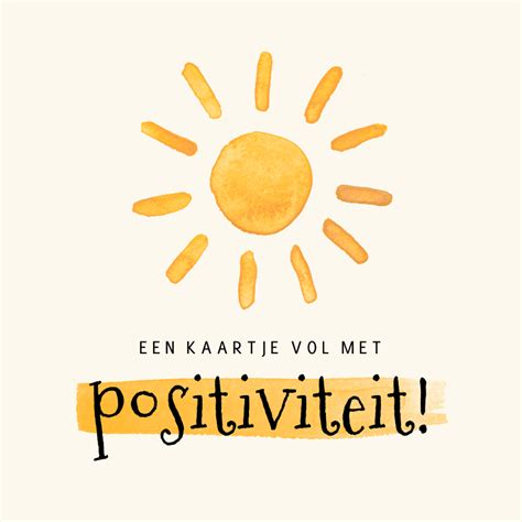 Sterkte Kaartje Positiviteit Zonnetje Stralen Kaartje Go