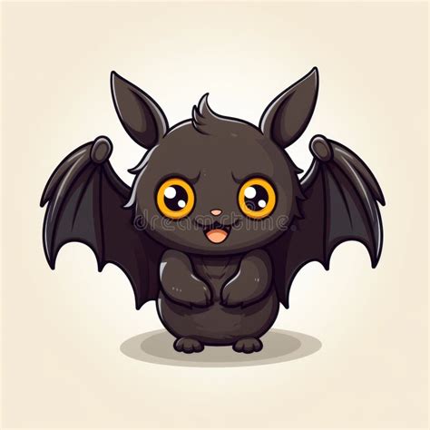 Cute Cartoon Bat Illustration Of A Cute Cartoon Bat Stock Illustration