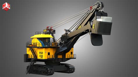 4100xpc Mining Electric Rope Shovel 3d Model Cgtrader