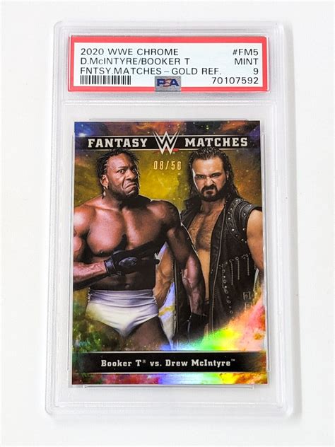 Topps Wwe Chrome Fantasy Matches Gold Ref Booker T D Mcintyre