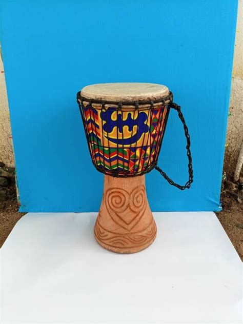 African Wooden Drum Wood Drum African Instrument Djembe Etsy