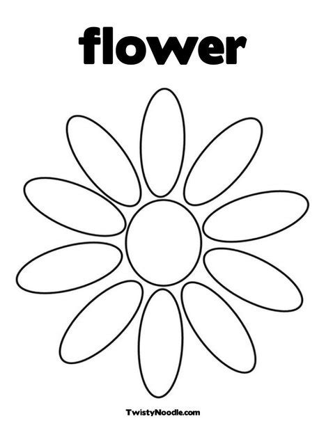 Flower Petals Coloring Pages Flower Coloring Page