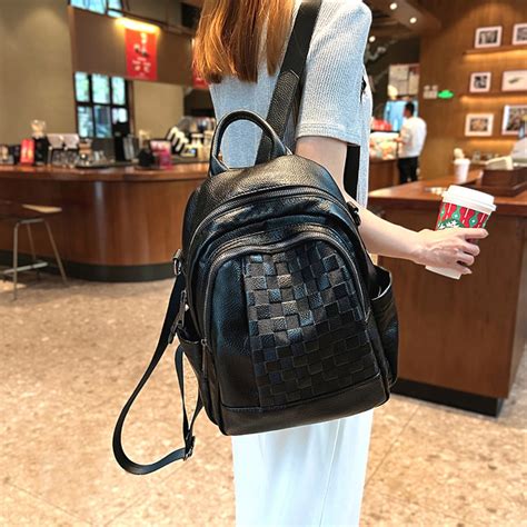 2024 New High End Backpack For Women Genuine Leather Fashionable And Versatile Dual Purpose