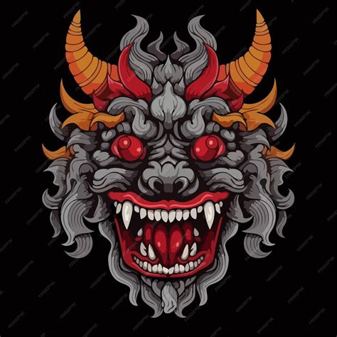 Premium Vector | Barong vector illustration indonesian barong simple design