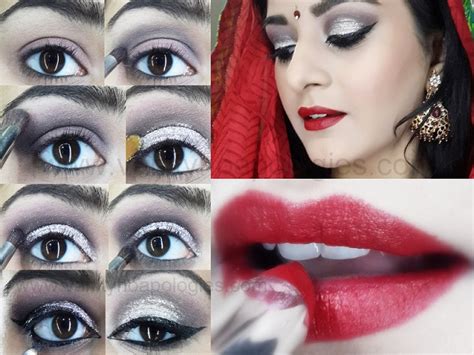 Tutorial Indian Pakistani Bridal Makeup Look Dramatic Smokey Silver