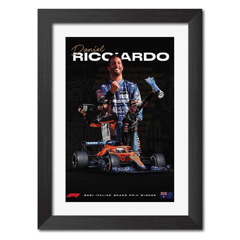 Tenorarts Daniel Ricciardo Poster Formula One Racer Painting Laminated