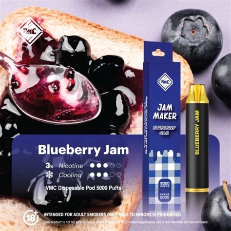 Poddis Vmc Pod Blueberry Jam Puffs Nic