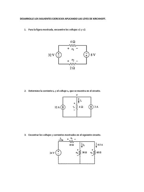 Ejercicios Leyes De Kirchhoff Pdf