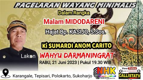 Live Pagelaran Wayang Minimalis Ki Sumardi Anom Carito Midodareni Hajat