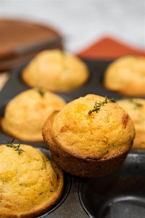 Jiffy Thyme Cheddar Cornbread Muffins Must Love Home