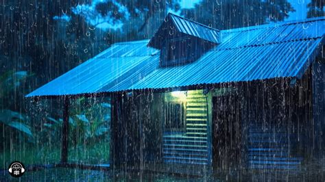 Chuva Relaxante No Telhado De Zinco Durma Imediatamente Som De