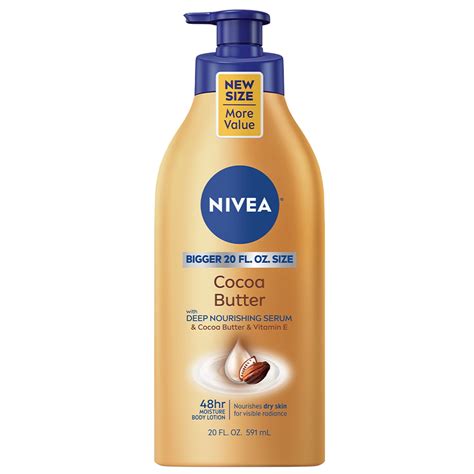 Nivea Cocoa Butter Body Lotion With Deep Nourishing Serum 20 Fl Oz