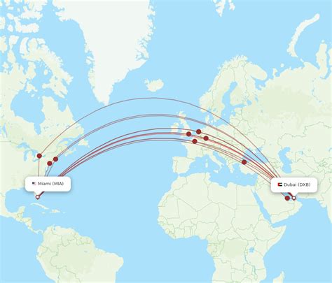 All Flight Routes From Dubai To Miami DXB To MIA Flight Routes