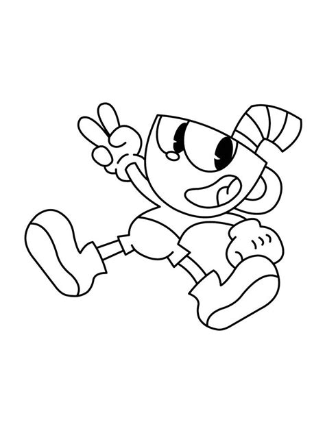 Cuphead Coloring Pages Free Printable Cuphead Coloring Pages