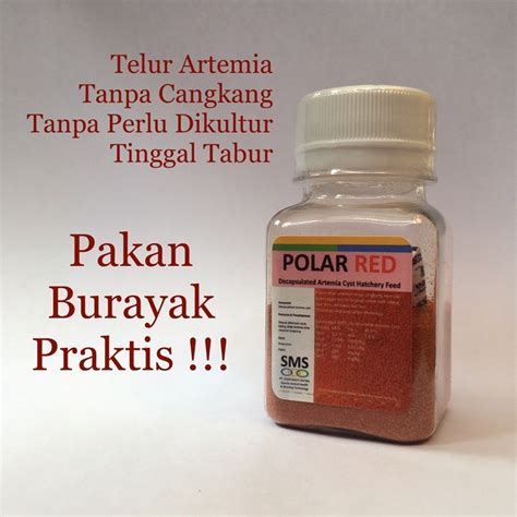 Jual Polar Red Repack Telur Artemia Tanpa Cangkang Untuk Pakan