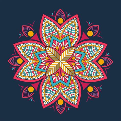 Beautiful Mandala Ornament Design With Geometric Circle Element Made In Vector Realistic Luxury