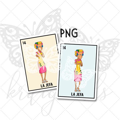 La Jefa Loteria Card Png Etsy