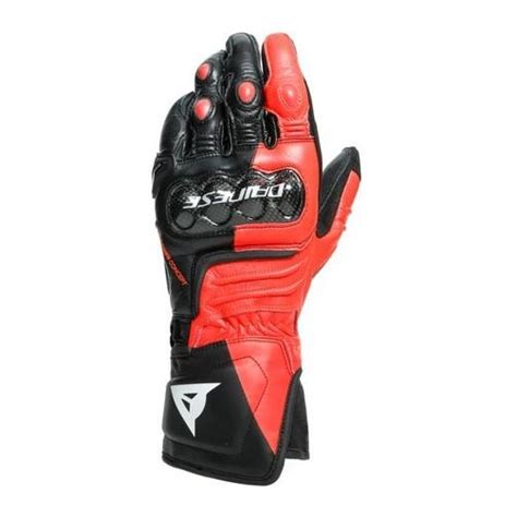 Rękawice sportowe DAINESE CARBON 3 LONG BLACK RED FLUO czarny czerwony