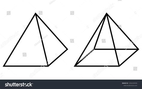 Geometry Pyramid Vector Stock Vector (Royalty Free) 1292235559 ...