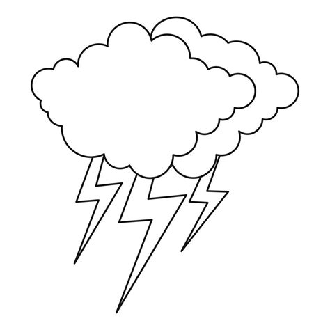 Lightning Icon Outline Style 14390984 Vector Art At Vecteezy