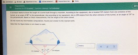 A Surveyor Wants To Know The Length Of A Tunnel Bu Cameramath